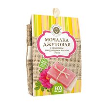 Мочалка джутовая и мыло "Роза"