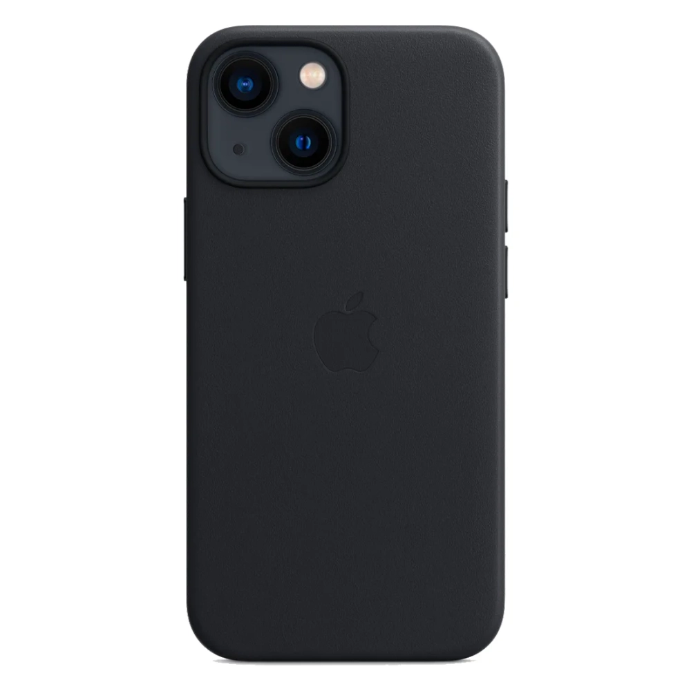 Кожаный чехол с поддержкой MagSafe Apple Leather Case для iPhone 13 mini, Midnight (Темная ночь)
