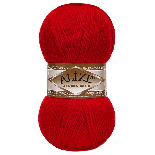 Пряжа Alize (Ализе) Angora Gold / уп.5 мот. по 100 г, 550м, 106 красный A