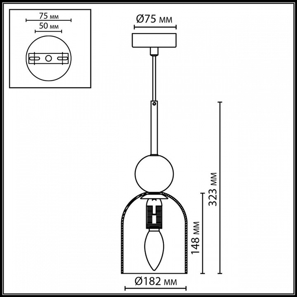 Подвесной светильник Odeon Light MIDCENT 6625/1B