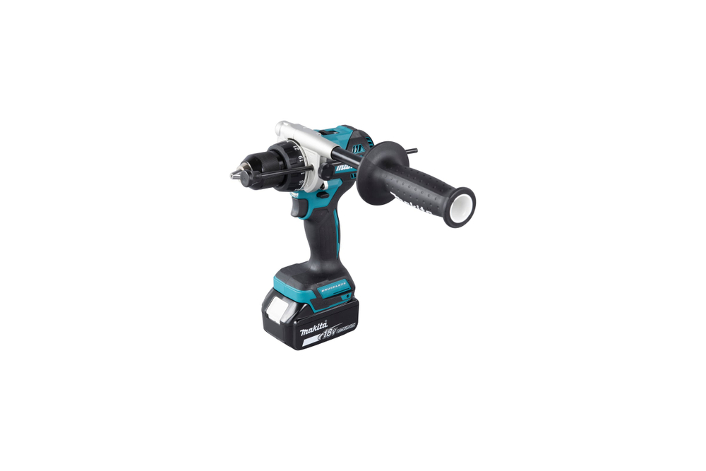 Ударная аккумуляторная дрель-шуруповерт Makita LXT BL 18 В, 13 мм, 125/65 Нм, 2x5.0 Ач, ЗУ, Makpac DHP486RTJ