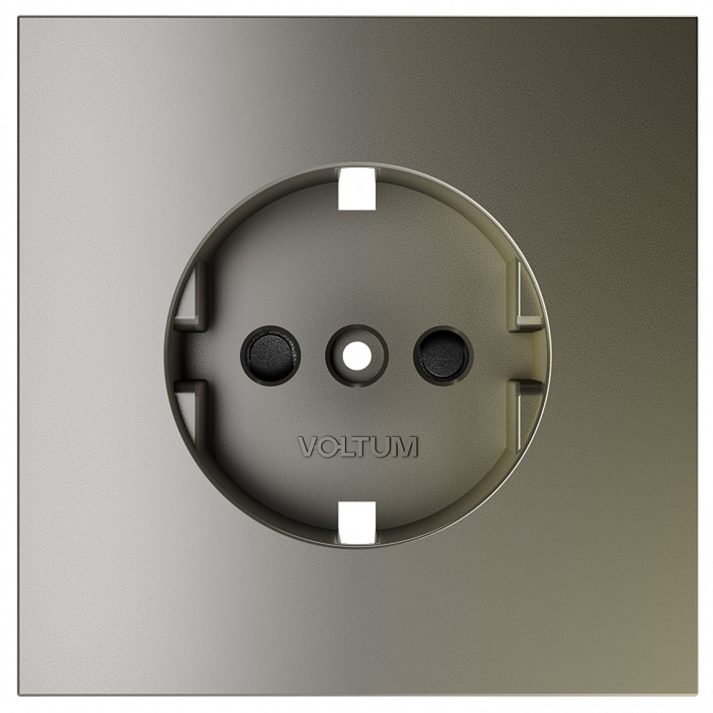 Накладка для розетки с заземлением и со шторками Voltum S70 VLS000704