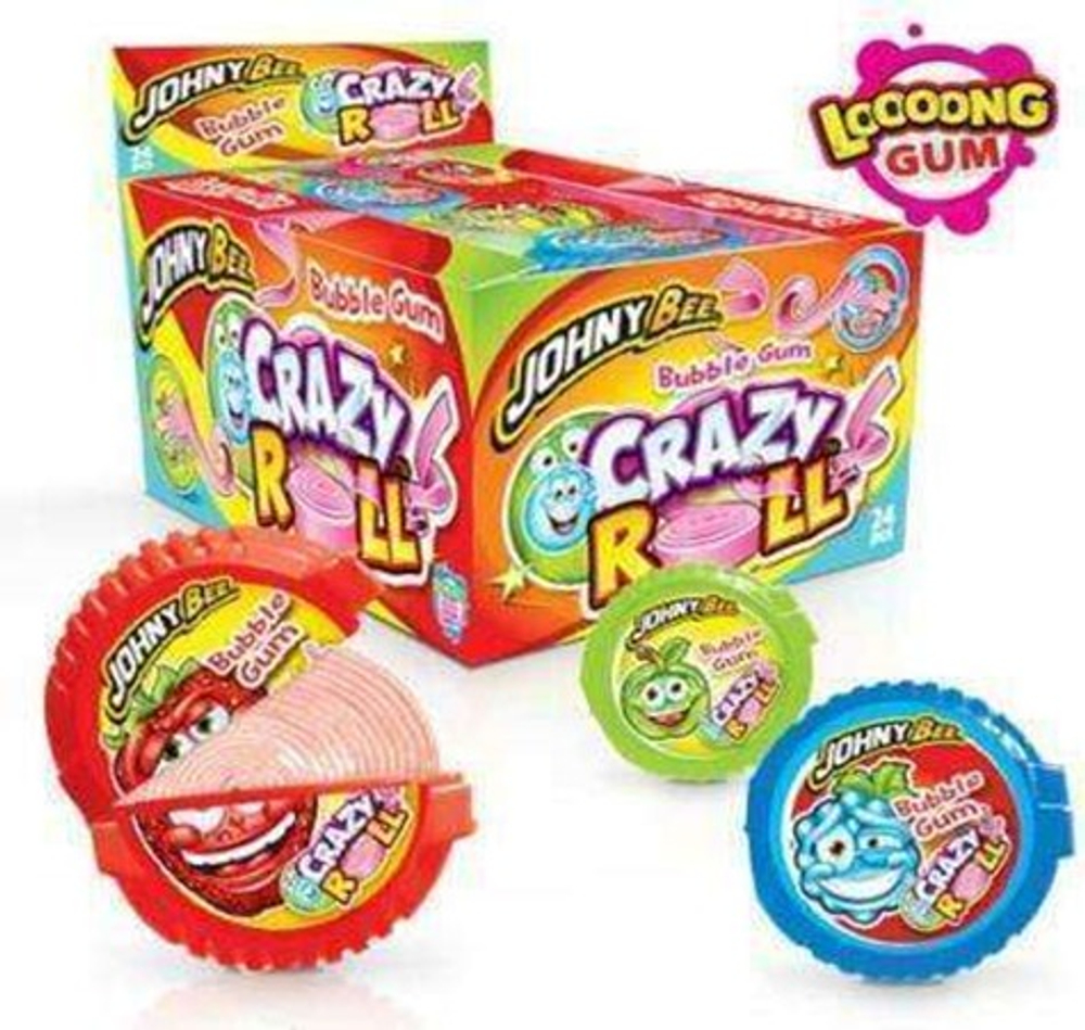 Жев.рез. Рулетка Crazy Roll, 15гр (24шт) Johny Bee