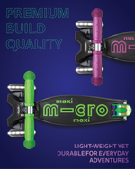 Самокат Maxi Micro Deluxe LED складной, неохром сиреневый