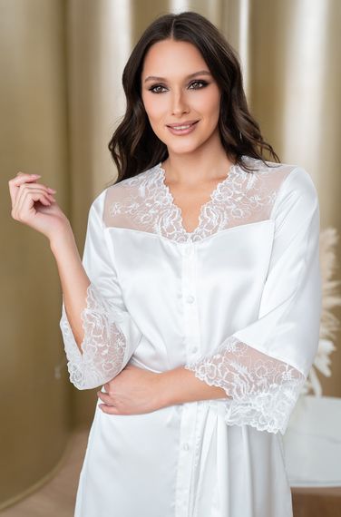 Рубашка халат на пуговицах MIA-Amore AMANDA 3637 белый