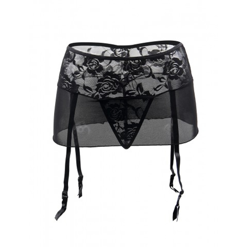 Пояс для чулок Sexy Lace Black, 3XL