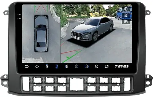 Магнитола для ГАЗ Газель НН 2019+, Соболь НН 2022+ (рамка черная) - Teyes CC3-2K-360 монитор 10.36" 2K QLED на Android 10, Быстрая, CarPlay, 4G SIM-слот, 4 камеры в комплекте