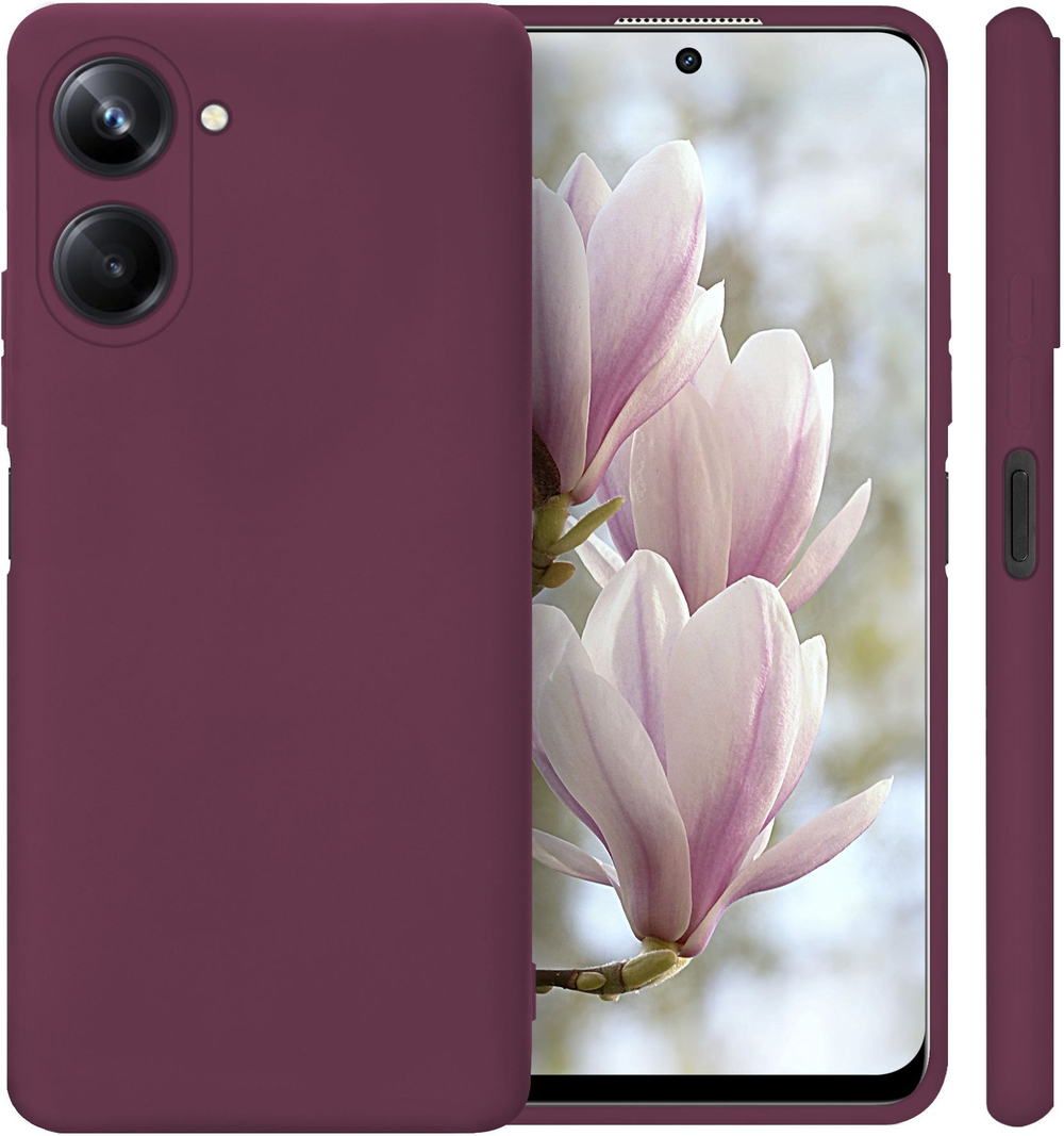 Мягкий Soft Touch чехол из силикона для REALME 10 PRO (не PLUS !) с бархатной подкладкой