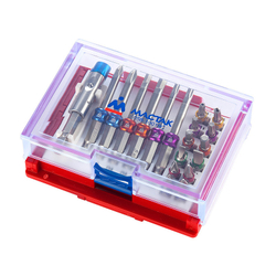 Набор вставок (бит) 1/4", TORX, HEX, Pozidriv, Phillips, Slotted, 19 предметов МАСТАК 058-10019C