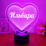 Ночник "Сердце с именем" (Ваш текст)