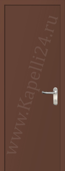 Дверь влагостойкая пластиковая KAPELLI multicolor ДГ RAL 8002 Сигнальный коричневый + коробка