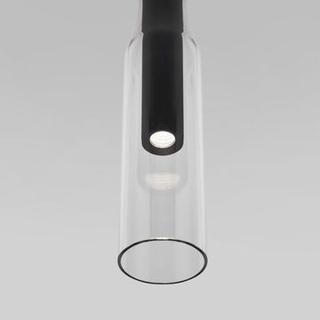 Подвесной светодиодный светильник со стеклянным плафоном 5W 4000К 50254/1 LED чёрный Swan Eurosvet