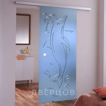 Стеклянная раздвижная дверь Дельфин