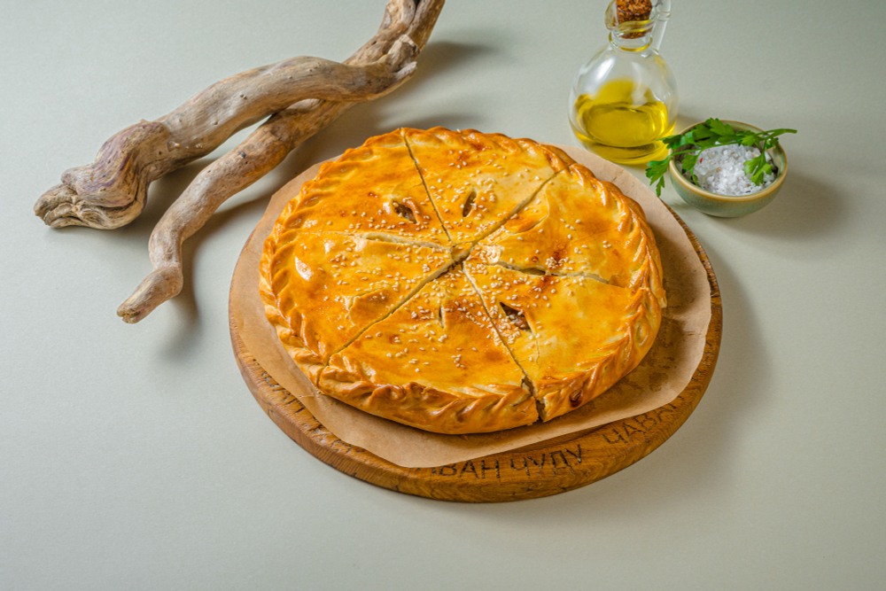 Даргинское чуду с сушёным мясом и картофелем