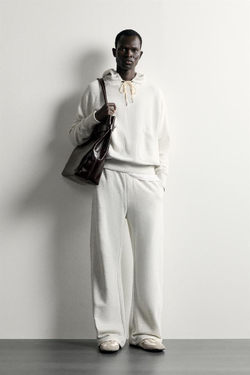 ZARA СПОРТИВНЫЕ БРЮКИ RELAXED FIT, СВЕТЛО-СЕРЫЙ