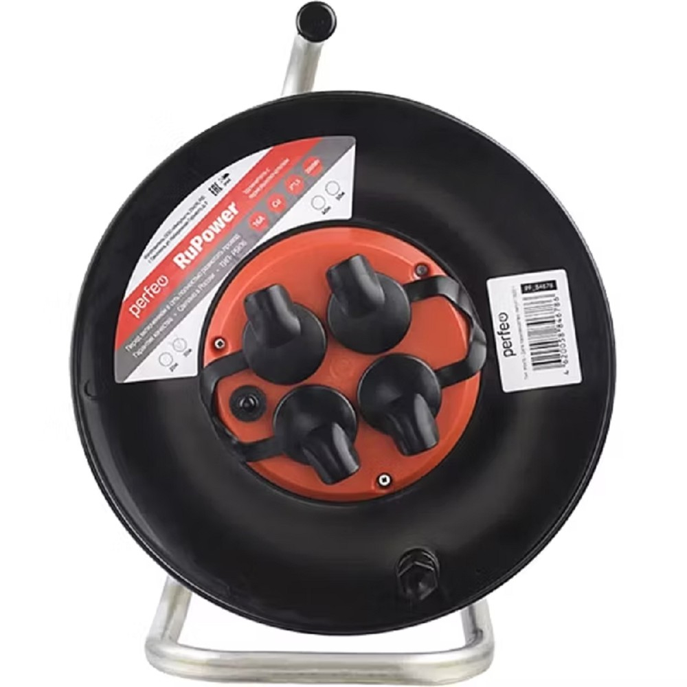 Perfeo удлинитель на катушке без заземления ″RU POWER″,PF_B4678 (30м 4гн с т/з 16А ПВС 3х1,5 IP44 (РБК16))