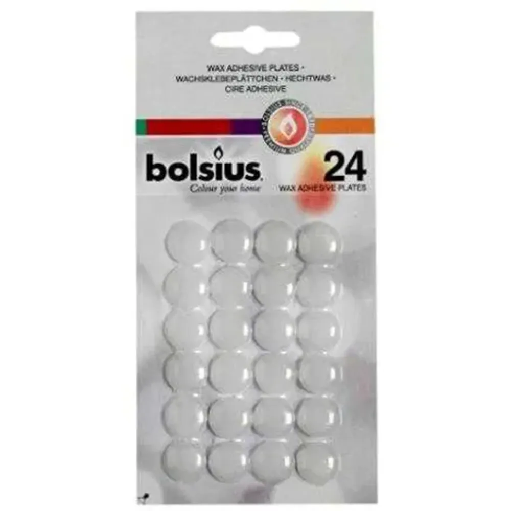 Восковые пластины для крепления свечей набор 24шт Bolsius