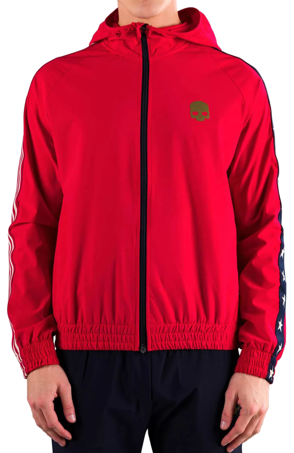 Мужская теннисная кофта Hydrogen Star FZ Hoodie - красный