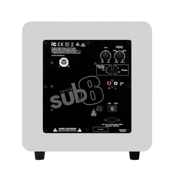 Kanto Sub8 Matte White