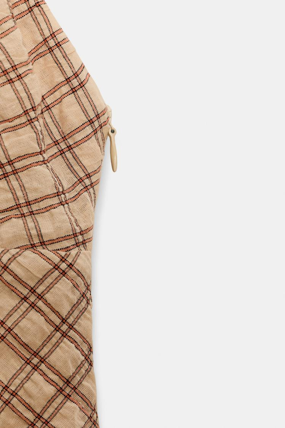 ZARA КОРОТКОЕ ПЛАТЬЕ В КЛЕТКУ С КРУЖЕВОМ, РАЗНОЦВЕТНЫЙ