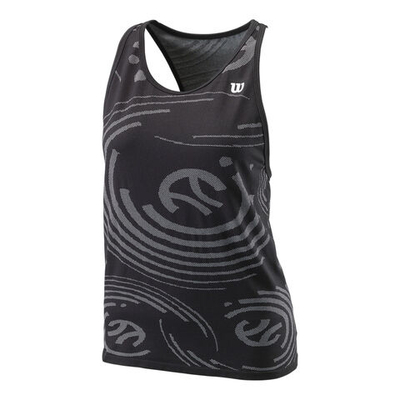 Женская теннисная майка Wilson Power Seamless Tank Top Women - Black, Grey