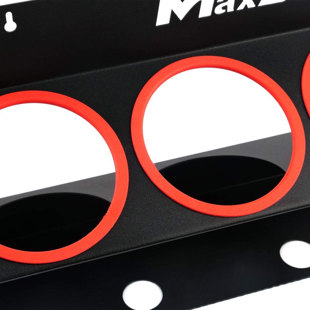 Держатель для бутылок MaxShine, 4 отверстия 11 см, 3 отверстия для кисточек/триггеров 28мм, металл, H03EH
