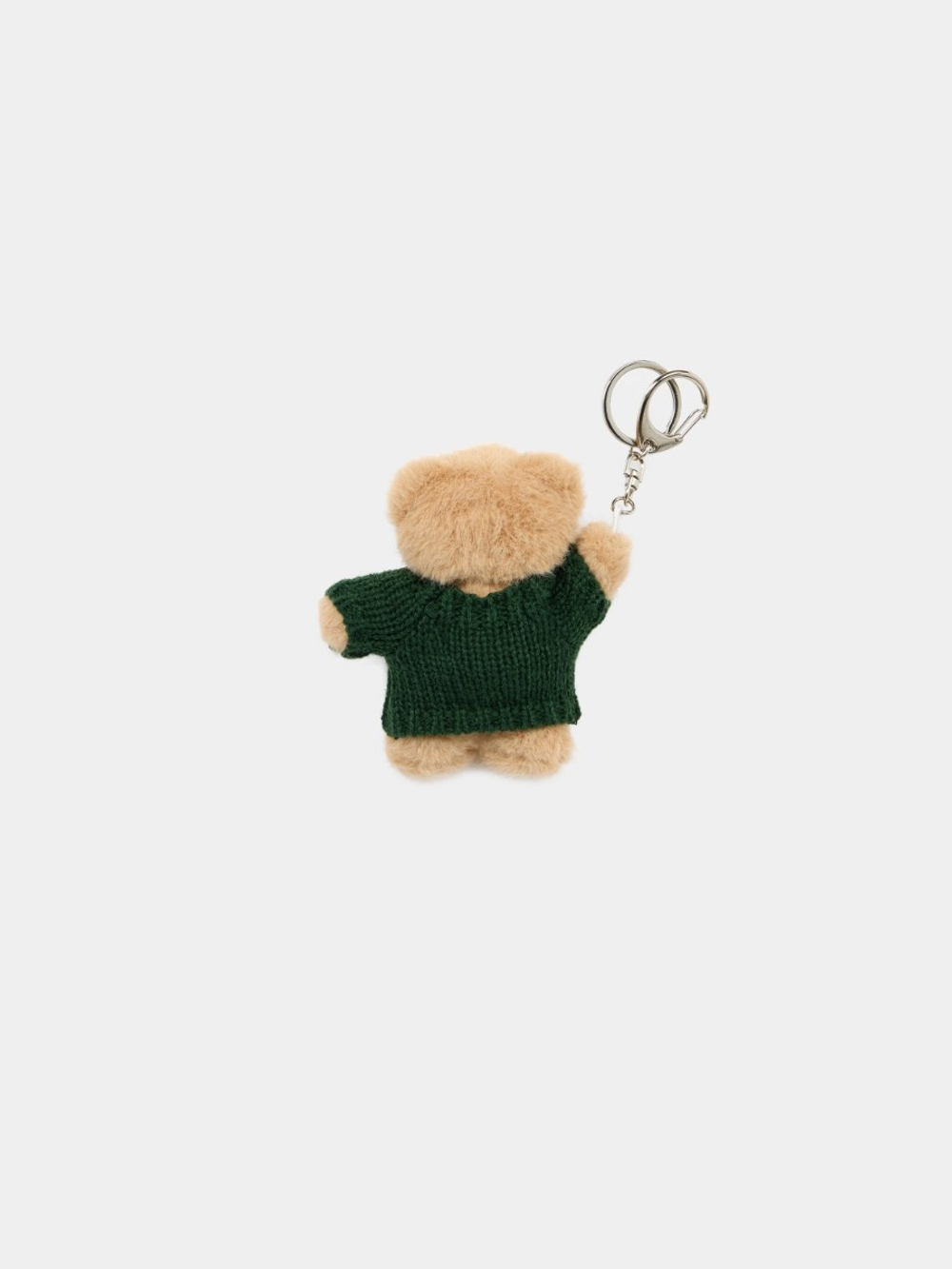 Брелок Alpha Industries «Alpha Bear Keychain» мишка (бежевый - tan) — вид сбоку