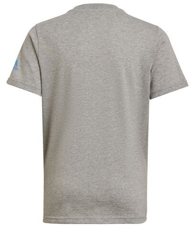 Футболка для мальчика теннисная Adidas Aeroready Tennis Graphic Tee - medium grey