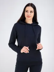 Худи без начеса с капюшоном однотонное модное