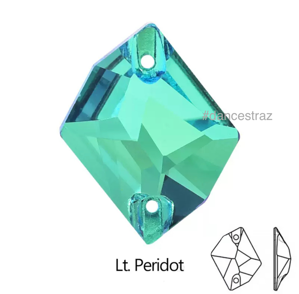 Стразы пришивные, Cosmic, Light Peridot, 214, 21*27mm, (24 ea/pkg), 5A+, (F2)