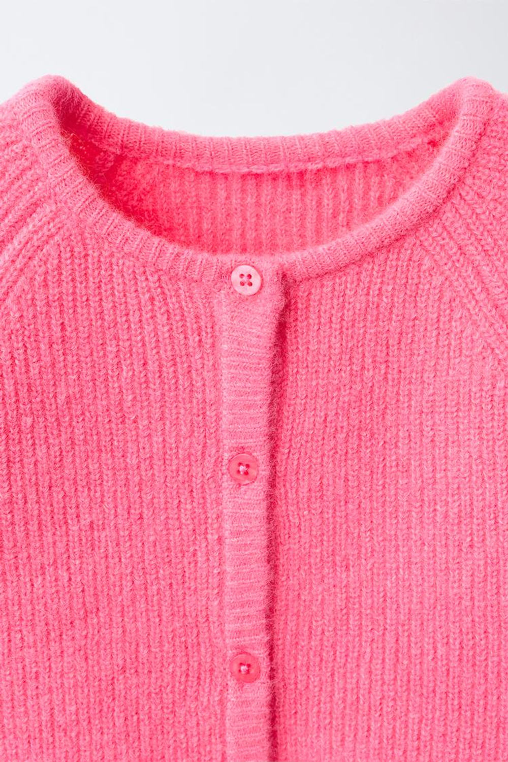 ZARA ОДНОТОННЫЙ КАРДИГАН, РОЗОВЫЙ