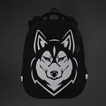 Ранец BRAUBERG SHINY, 2 отделения, с брелоком, "Husky", СВЕТЯЩИЙСЯ РИСУНОК, 38х28х14 см, 271383