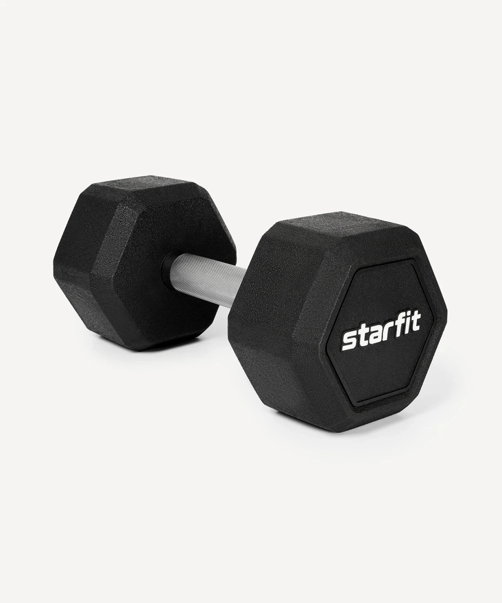 Гантель гексагональная обрезиненная PRO Starfit