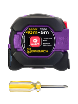 Рулетка с лазерным дальномером Ermenrich Reel SLR540