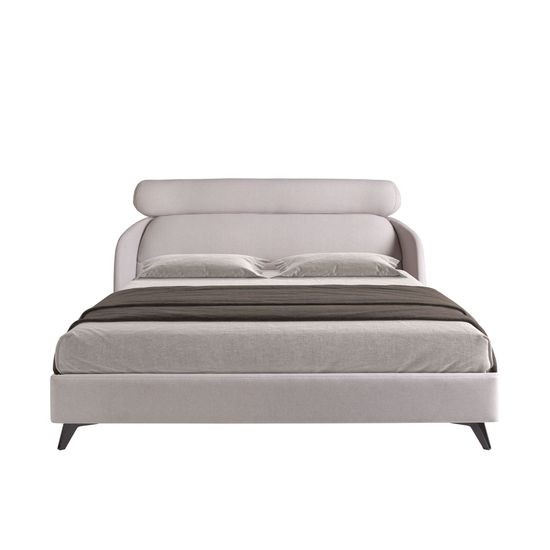 Кровать 7161/GC1725 Angel Cerda из светло-серой ткани 180 x 200 см