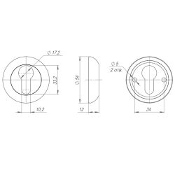 Накладка ARMADILLO CYLINDER ET CP-8 хром /15606/