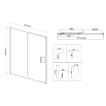 Душевая дверь Vincea Сити (City) VDS-5CT120CLGM, 1200, вороненая сталь, стекло прозрачное