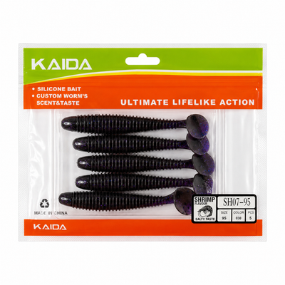 Набор силиконов KAIDA SH07-95 9.5см 5шт COL030 №38