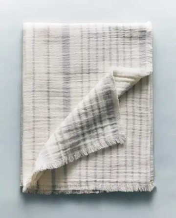 ZARA HOME ДЕТСКИЙ МУСЛИНОВЫЙ ПЛЕД, СИНИЙ