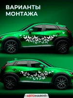 Наклейка на машину Бабочки белые