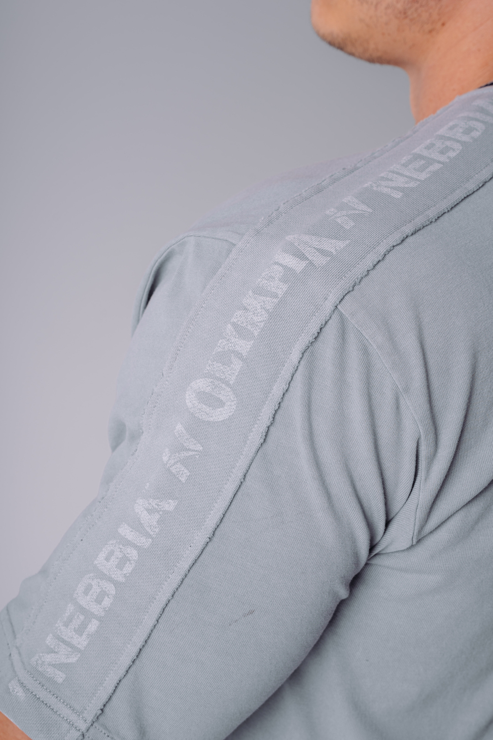 Футболка NEBBIA x Olympia Muscle Cover T-Shirt 942 Серая