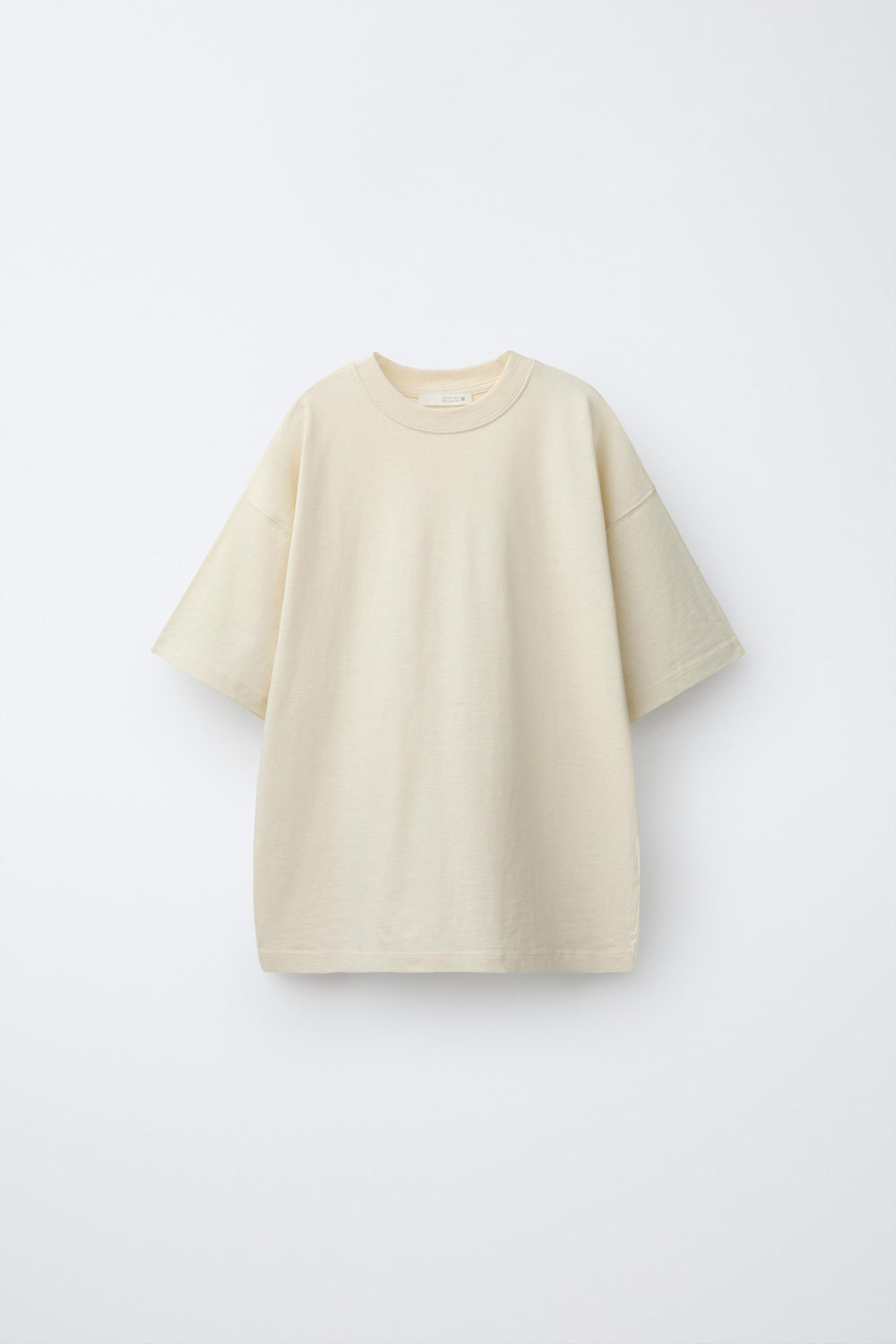 ZARA НАБОР ИЗ ТРЕХ ФУТБОЛОК: ОДНОТОННЫЕ И В ПОЛОСКУ, ФИСТАШКОВЫЙ