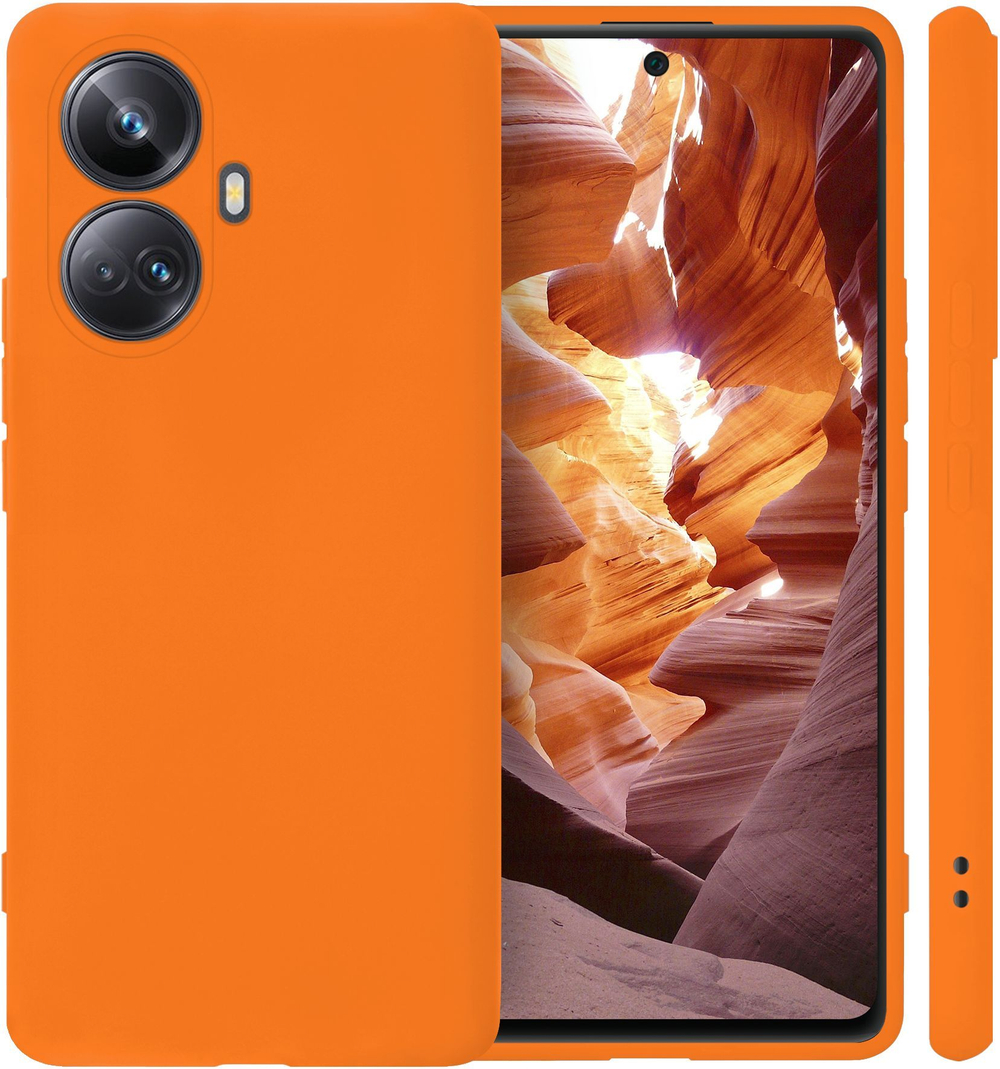 Мягкий Soft Touch чехол из силикона для REALME 10 PRO PLUS с бархатной подкладкой