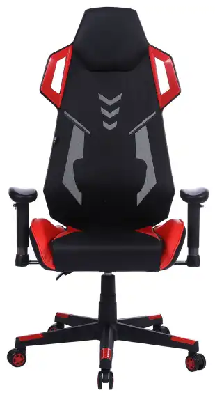 Кресло игровое Cactus Cs-Chr-090 черный/красный экокожа/сетка крестов. нейлон