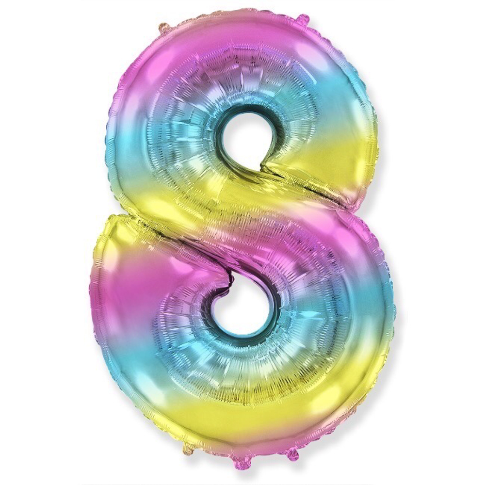 Цифра «8» радужная