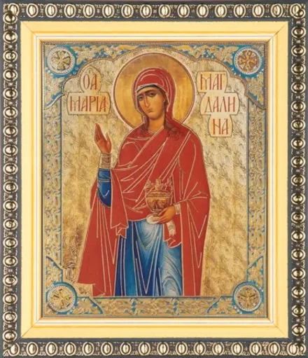 Икона "Мария Магдалина" 10х12 в раме 13х15