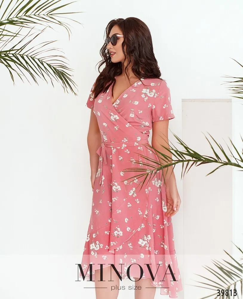 Платье 3152B-розовый Minova