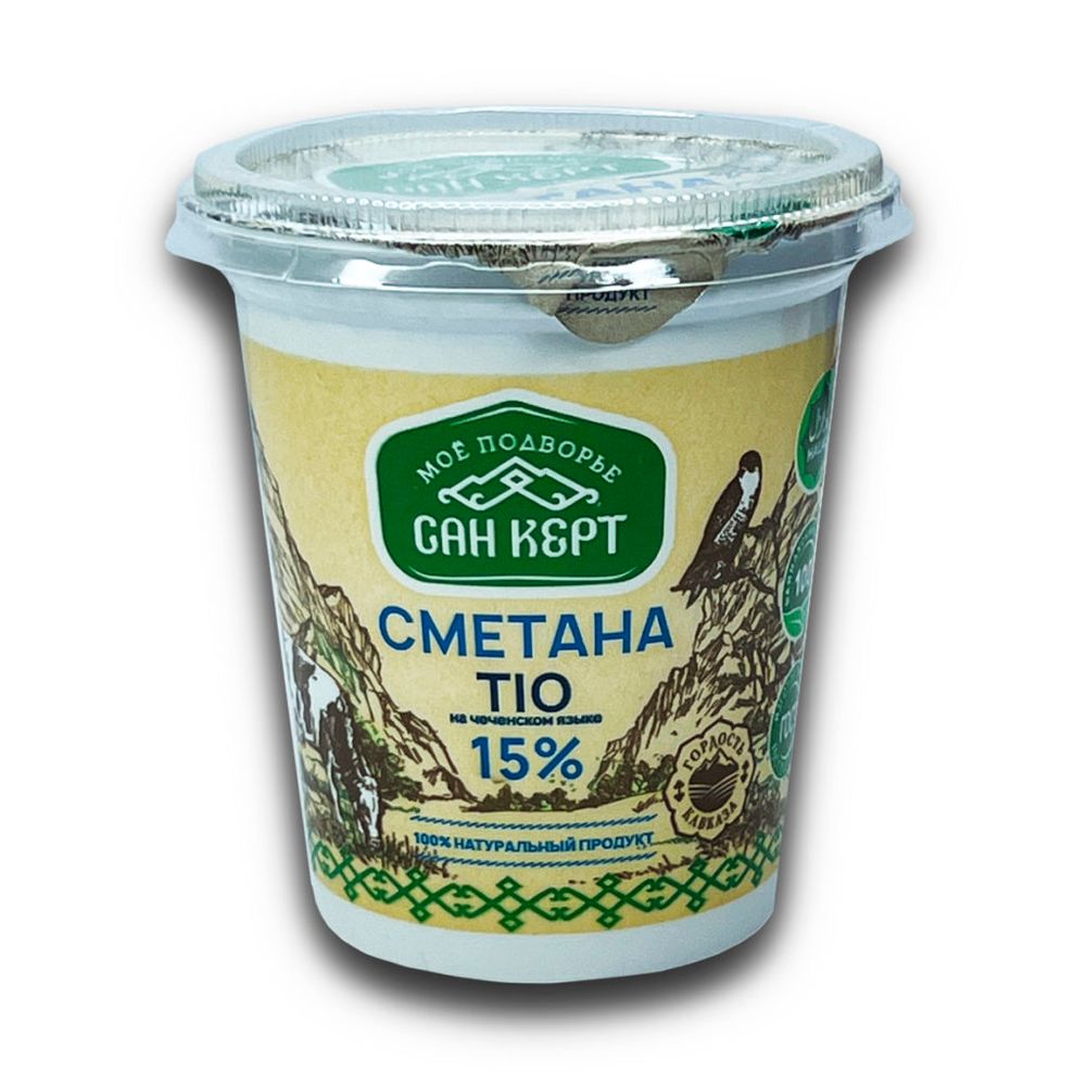 Сметана 15% 350гр San Kert