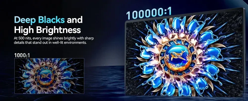 Портативный 16" сенсорный монитор с защитным чехлом Ucolor O2 Touch 3K OLED 2880x1800, 120 Гц