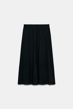 ZARA ДЛИННАЯ ЮБКА — ZW COLLECTION, ЧЕРНЫЙ